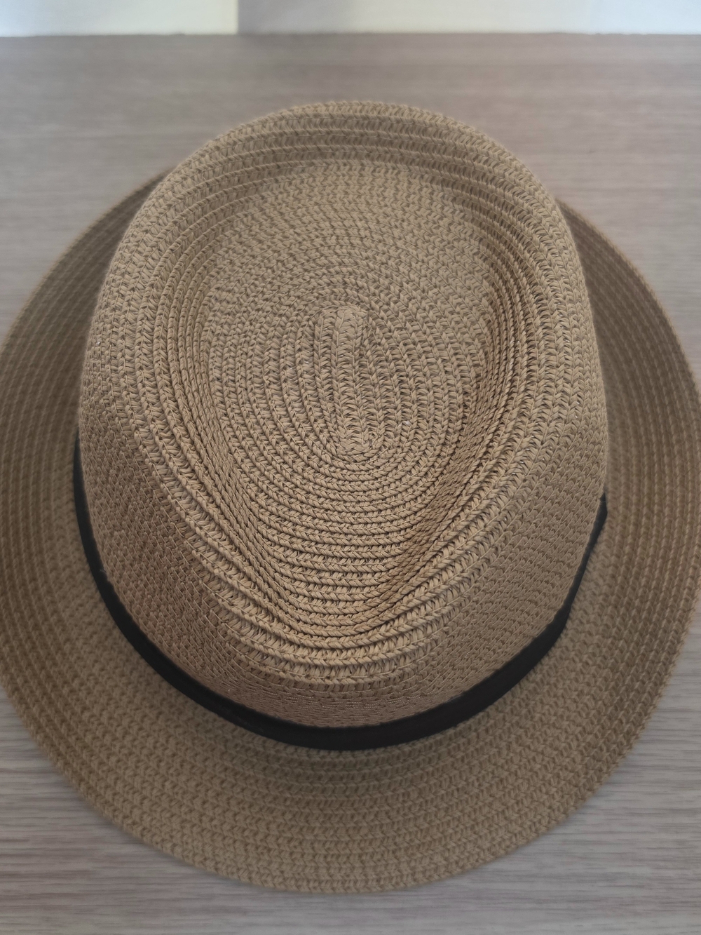 Kids Brown Straw Fedora Hat - Picture 4 of 5